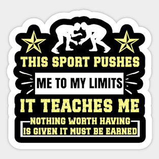 It Must Be Earned Wrestling Short Sleeve Sticker